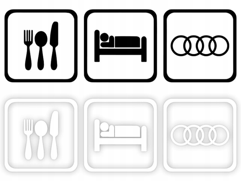 EAT SLEEP AUDI - Naklejka na samochód na auto KOLO