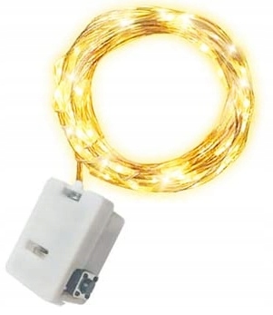 

Lampki drucik z bateriami 30 Led ciepłe dyskretne