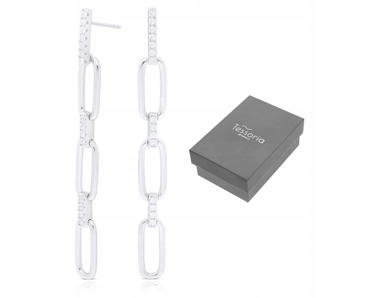 Stříbrné náušnice pro ženy, dlouhé, módní design ryzost 925