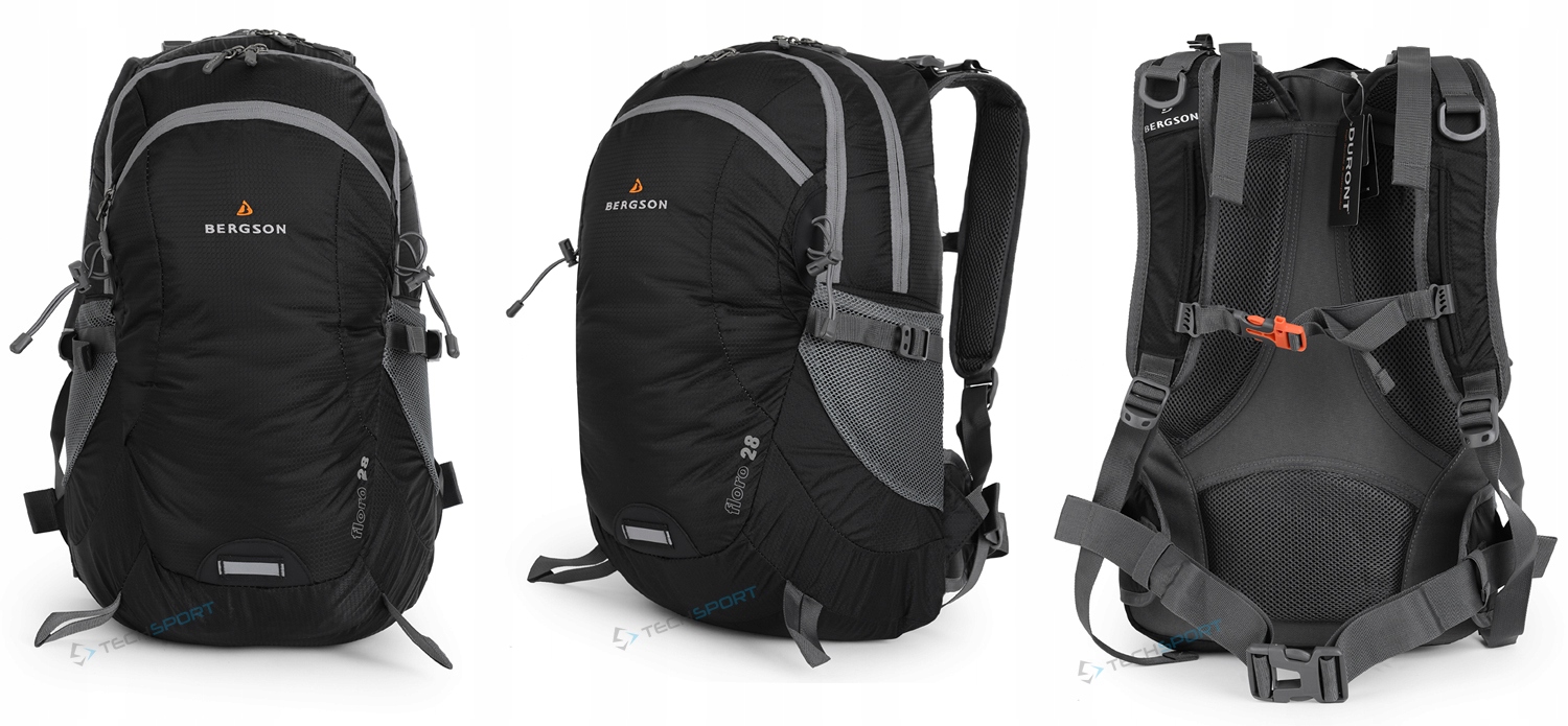 Bergson Floro Odvětraný Batoh Objem 28 L Černý