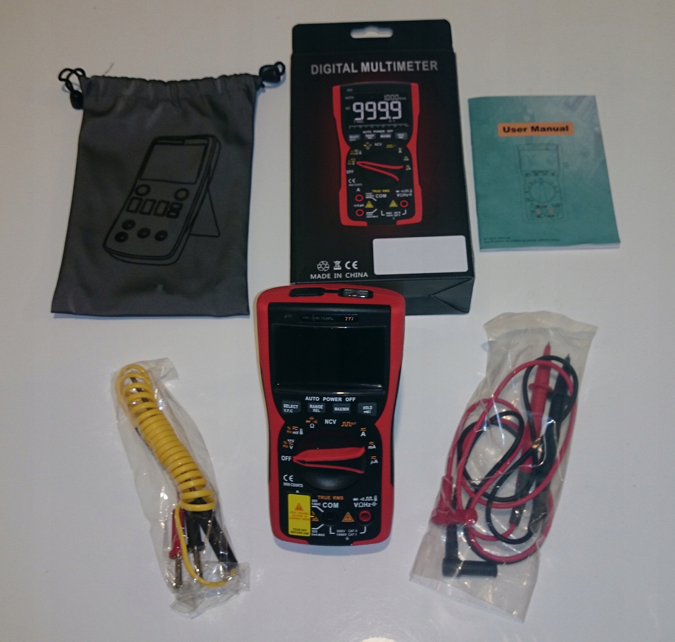 Multimetr TrueRMS wykr.przew. / pom.temp. / 9999 Typ ręczny