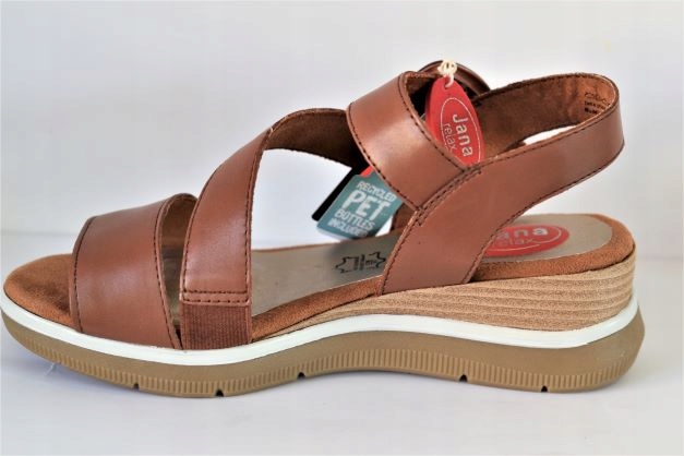 JANA 28216-28 SANDAŁY BRĄZOWE COGNAC R.40 Kolekcja wiosna / lato