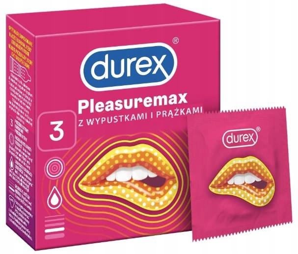 

Prezerwatywy Wypustki Prążki Durex Pleasuremax 3