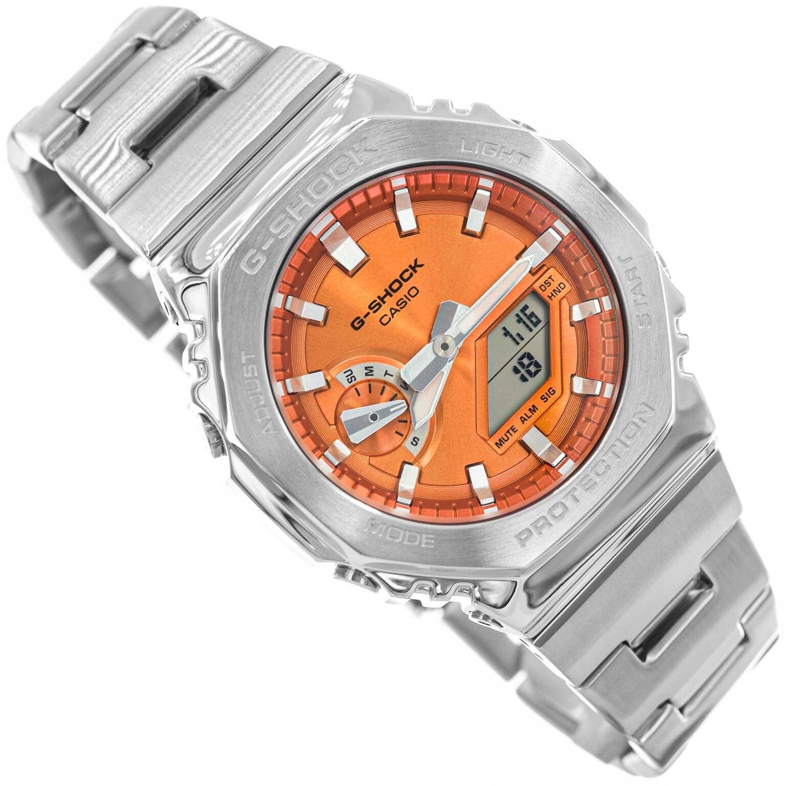 Pánské Hodinky Casio G-shock GM-2110D-4AER G-shock Stříbrné Na Náramku