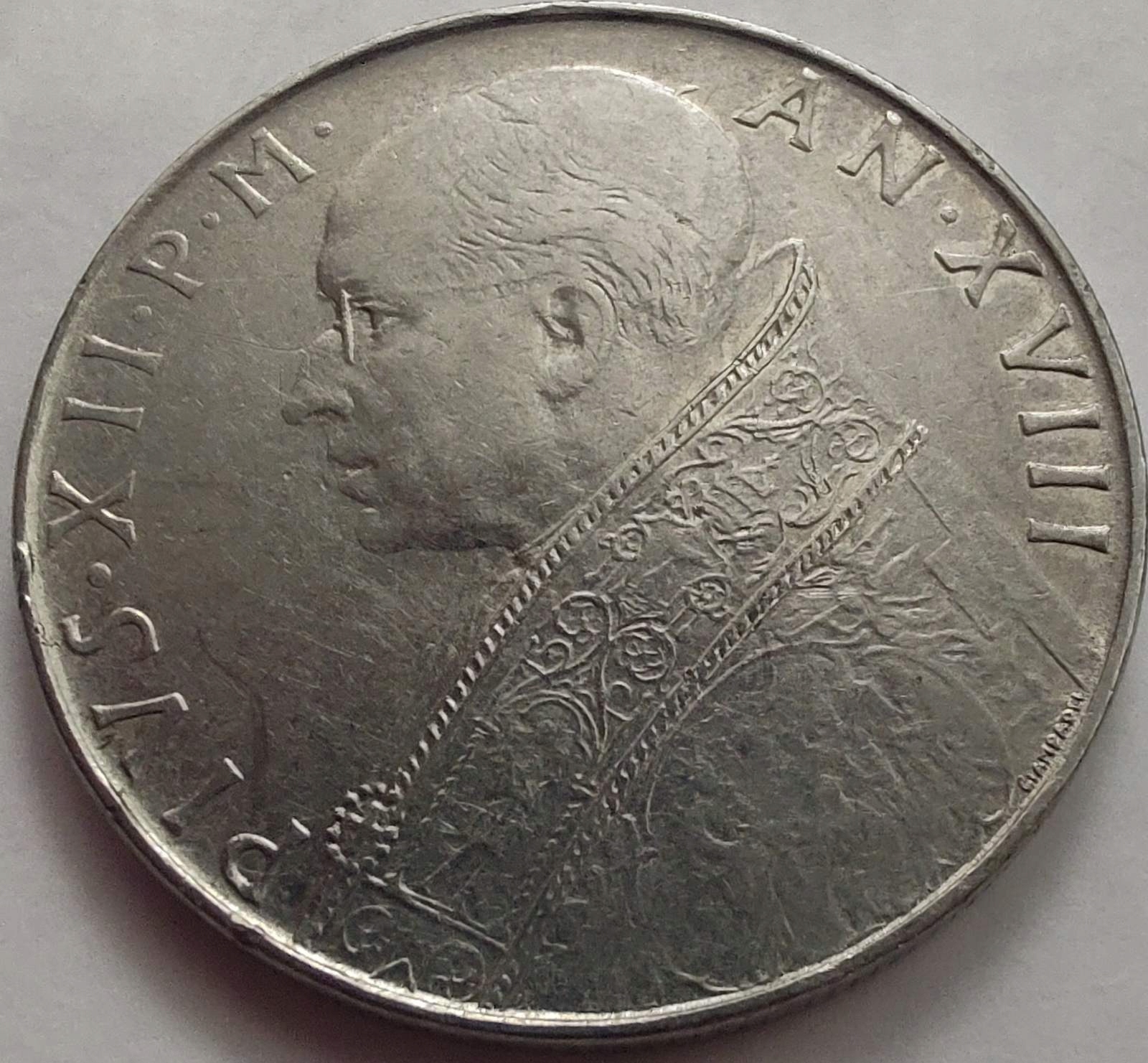 3894 - Watykan 100 lirów, 1956