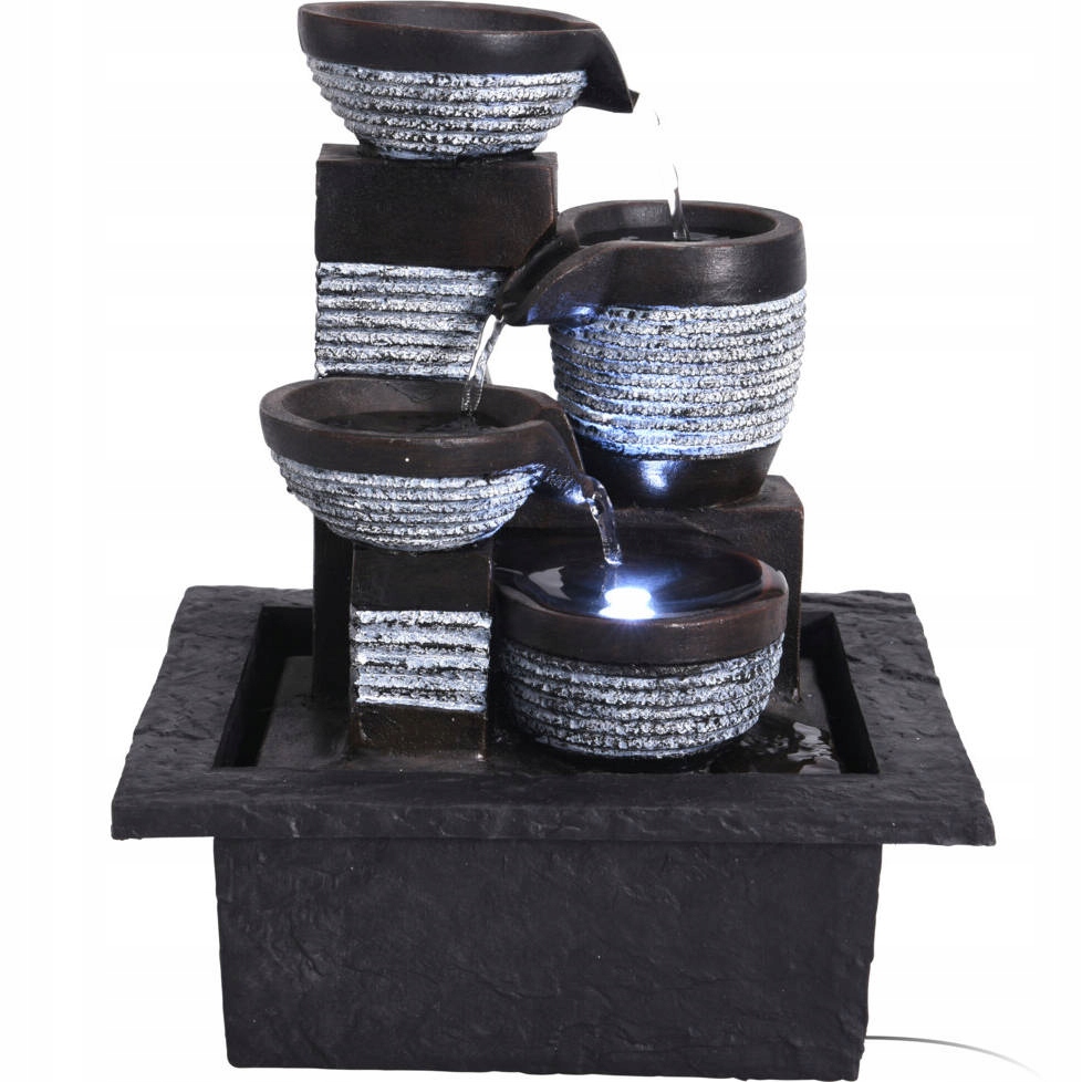 Voľne Stojaca Ozdobná Domáca Fontána S Led Podsvietením Do Obývacej Izby