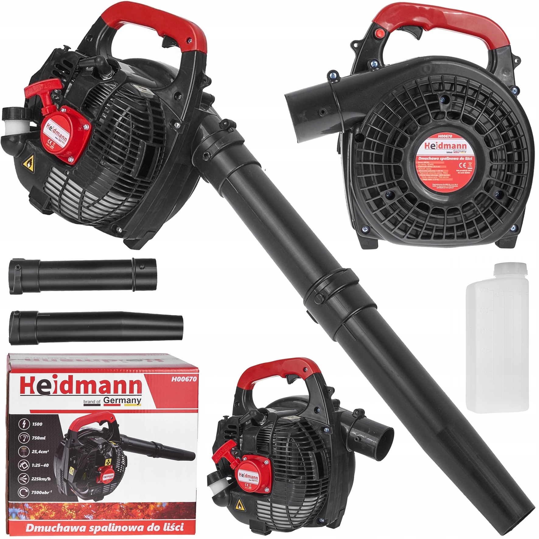 Dmuchawa Spalinowa Ogrodowa Do Liści Śniegu Trawy Mocna 225km/h Odkurzacz