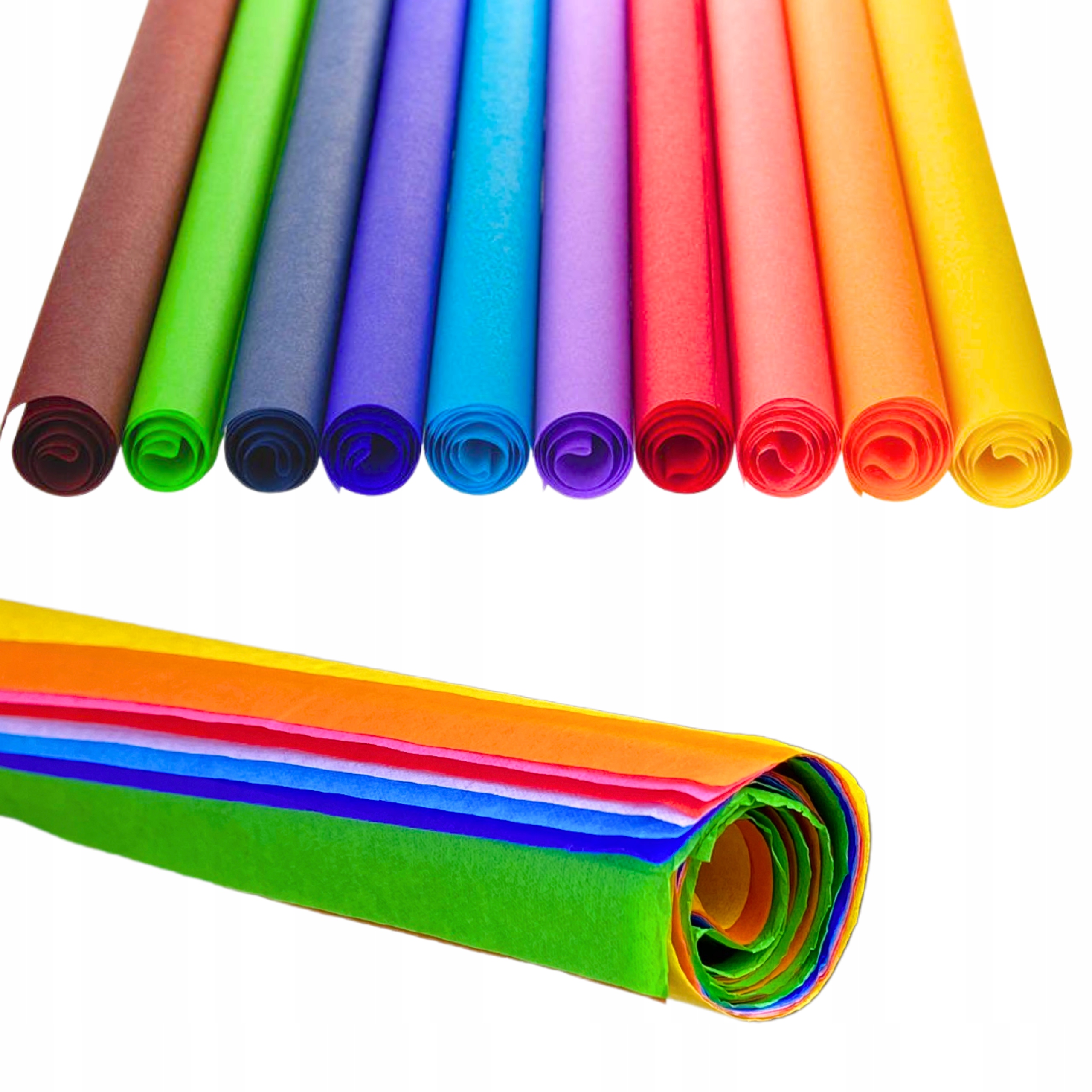 BIBUŁA GŁADKA KOLOROWA W ROLCE SZKOLNA A3 10 KOLORÓW CIENKI PAPIER EAN (GTIN) 5902557432608