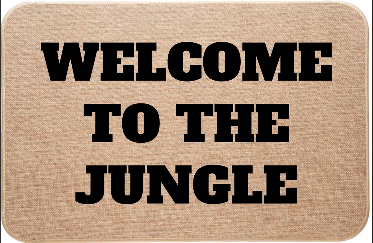 Lněná Stěračka Welcome To The Jungle Stěrač Pod Dveře Dárek