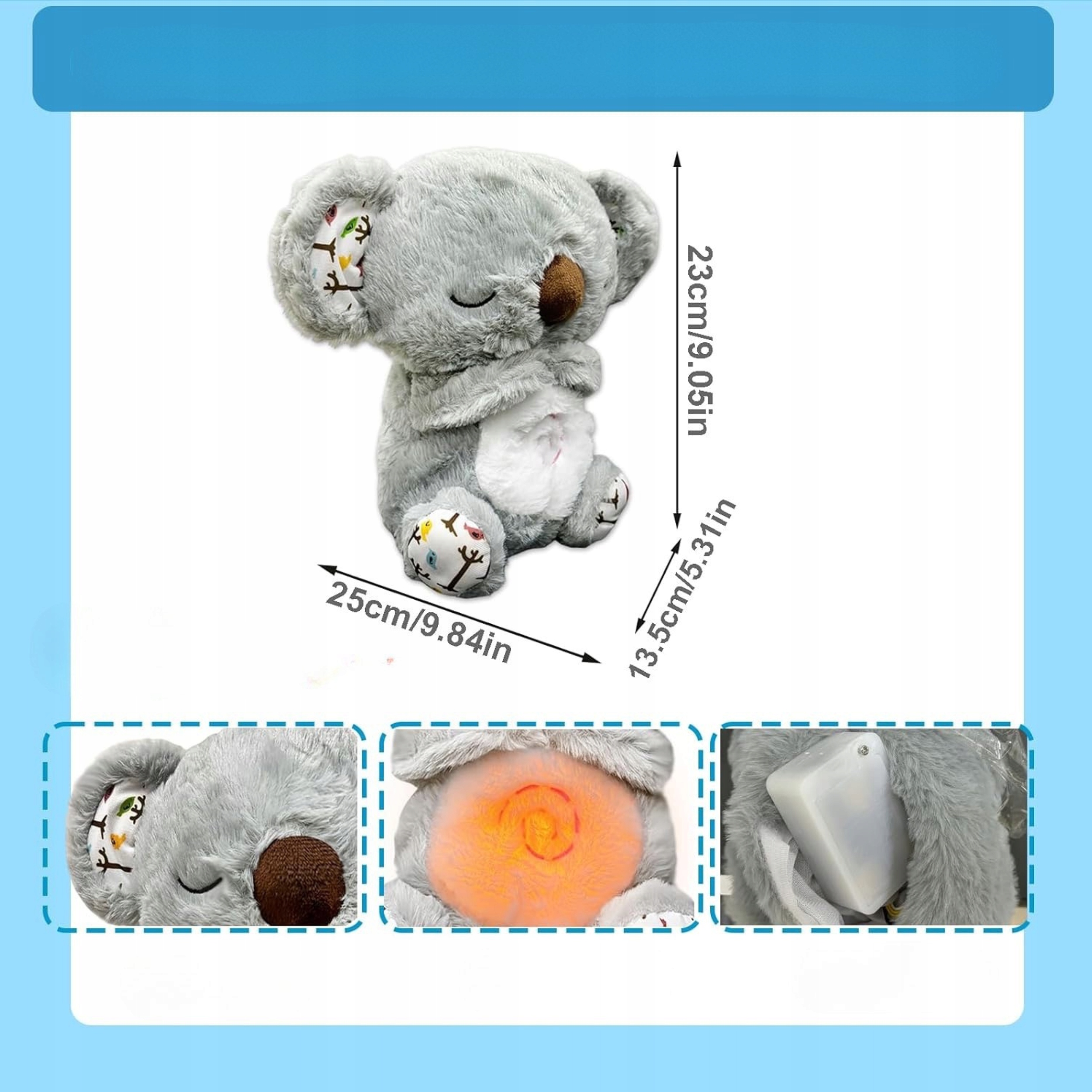 SZUMIĄCY KOALA MIŚ ODDYCHAJĄCA PRZYTULANKA MASKOTKA SZUMIĄCA USPOKAJACZ Kod producenta KOALA szumiaca