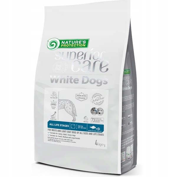 Levně Nature's Protection Superior Care Dog Dry White Dogs Adult White Fish 4 kg