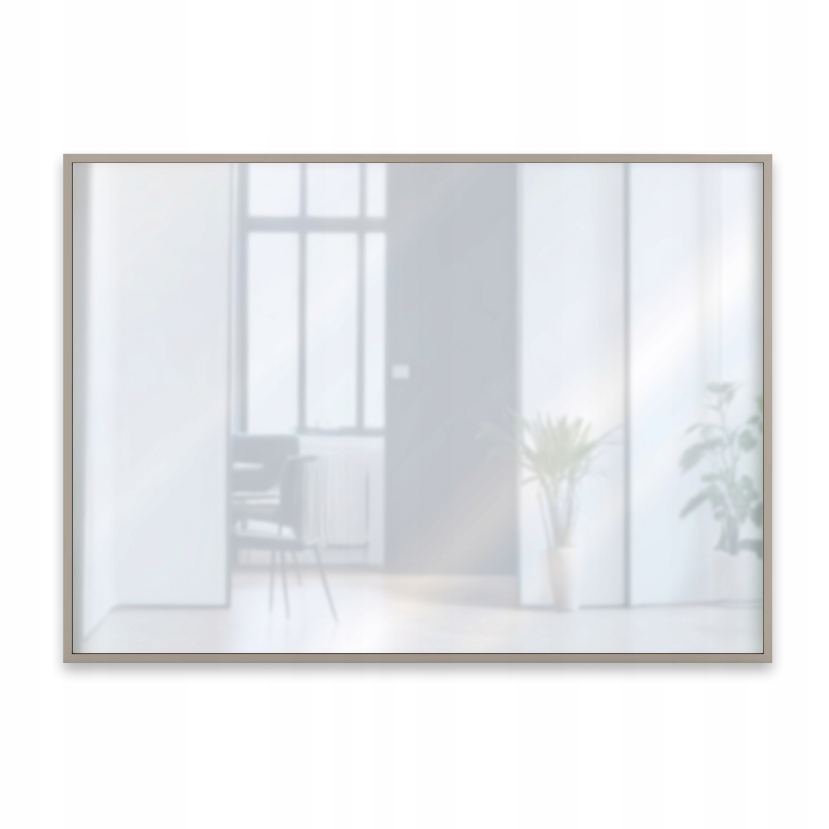 Obdĺžnikové Nástenné Zrkadlo Loft V Úzkom Hliníkovom Ráme 120x80 Šampanské