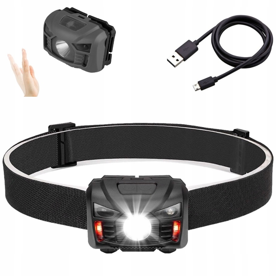 

Latarka Czołowa Czołówka Led Usb Akumulatorowa