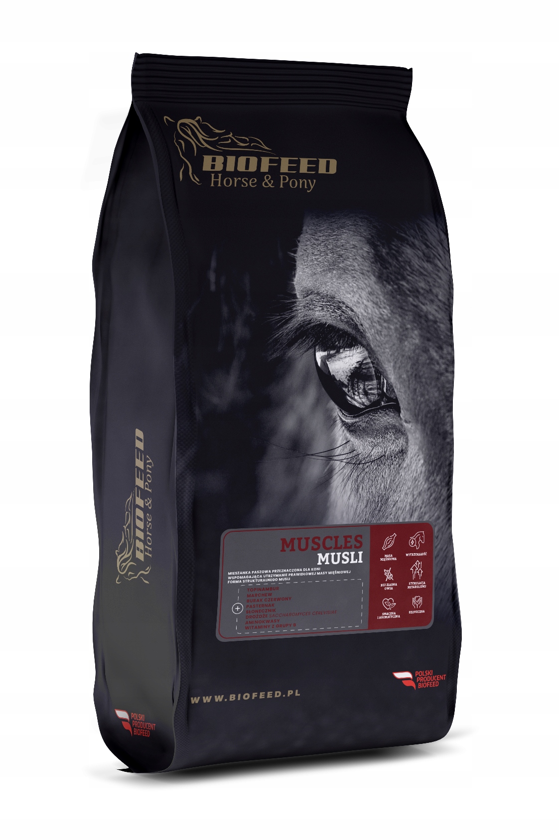 Muscles Musli 20 kg Biofeed Horse&Pony dla wsparcia mieśni konia
