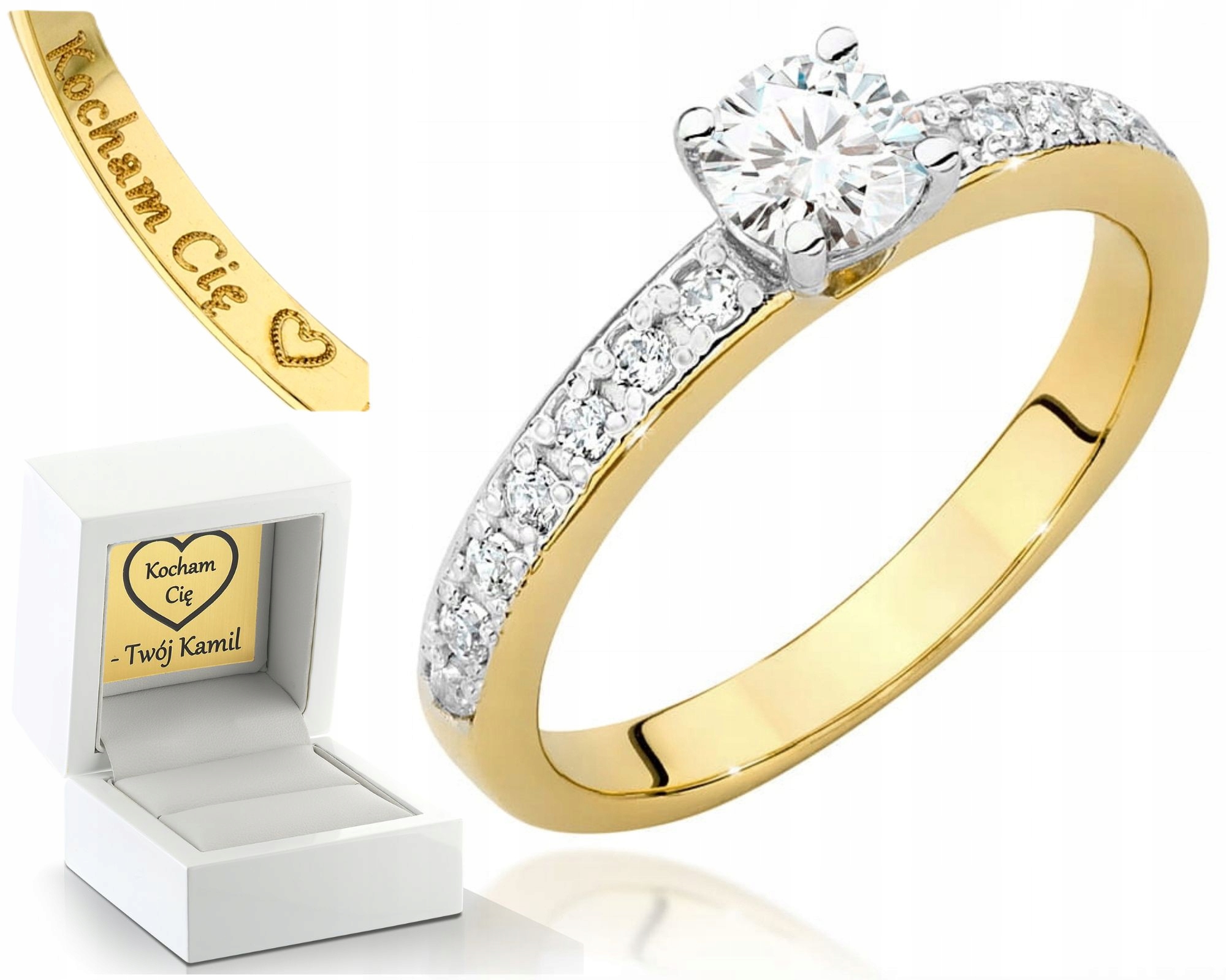 Zlatý Prstýnek S Brilianty 585 Gravírování Bonus