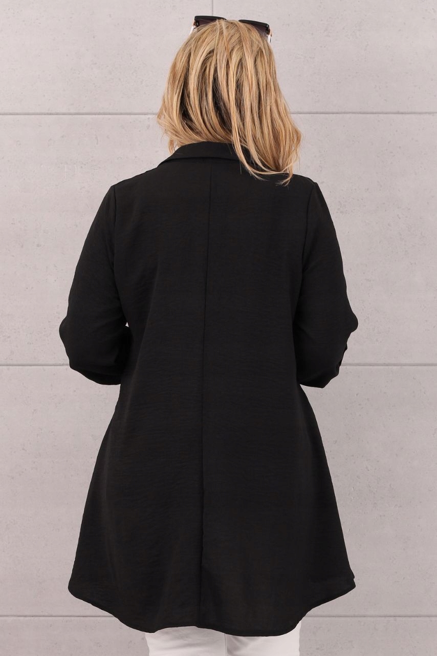 DŁUGA TUNIKA DAMSKA DUŻE ROZMIARY POLSKI PRODUCENT OVERSIZE LUŹNA ELEGANCKA Rozmiar 42