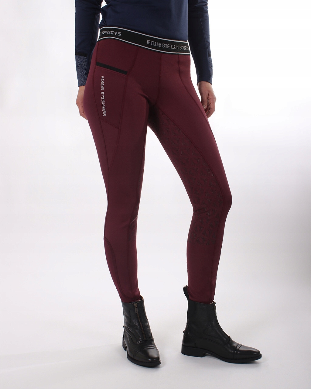 Qhp, Legginsy zimowe Skye 40 bordowy