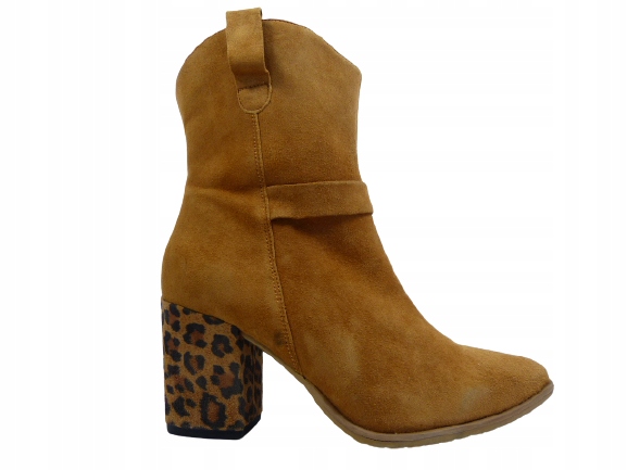 Červené kotníkové boty na podpatku, kožené dámské boty na podpatku, zateplené Carinii 37