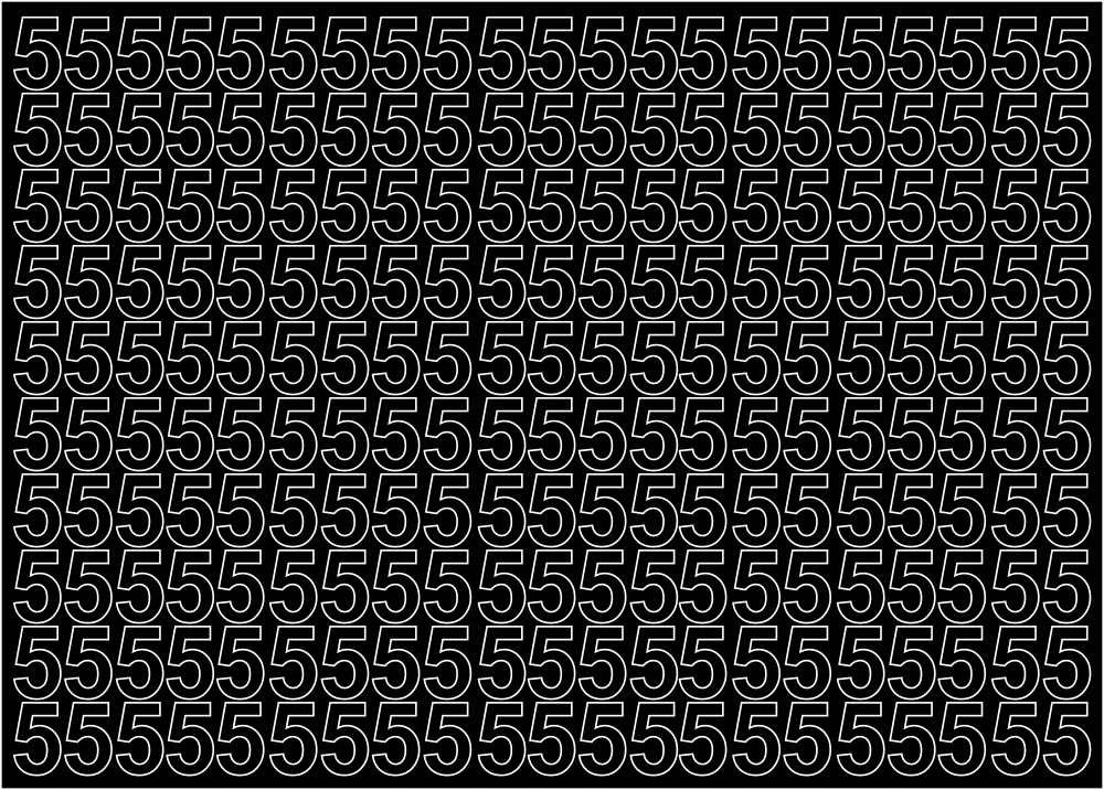 

Zestaw samoprzylepnych cyfr 5 piątka 3cm 210szt.