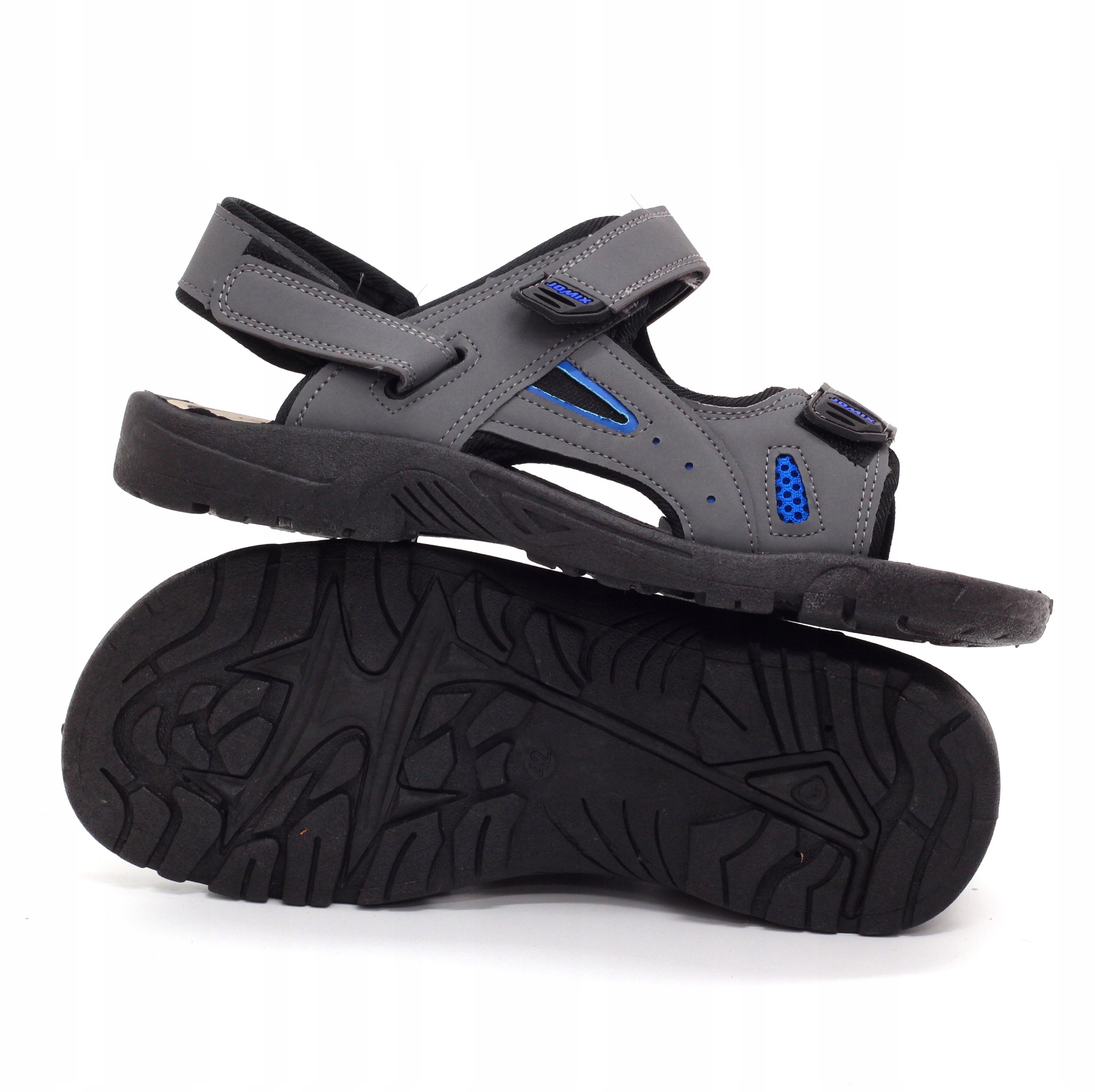 SANDAŁY MĘSKIE SPORTOWE KLAPKI REGULACJA NA RZEP Długość wkładki 28 cm