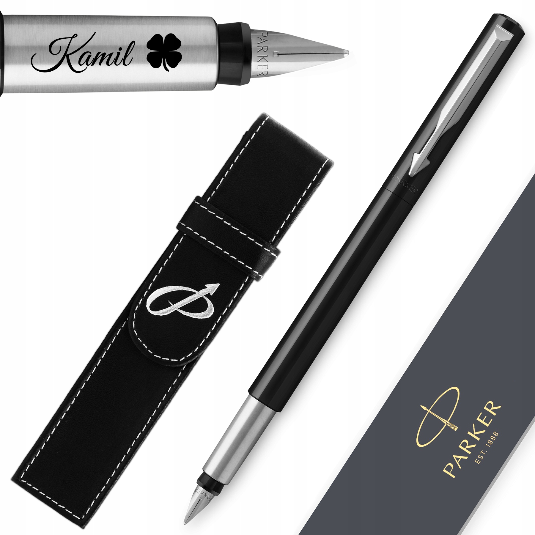 

Pióro wieczne Parker Vector Czarne Grawer Etui