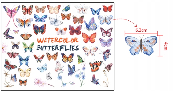 

Naklejki na ścianę - kolorowe motyle