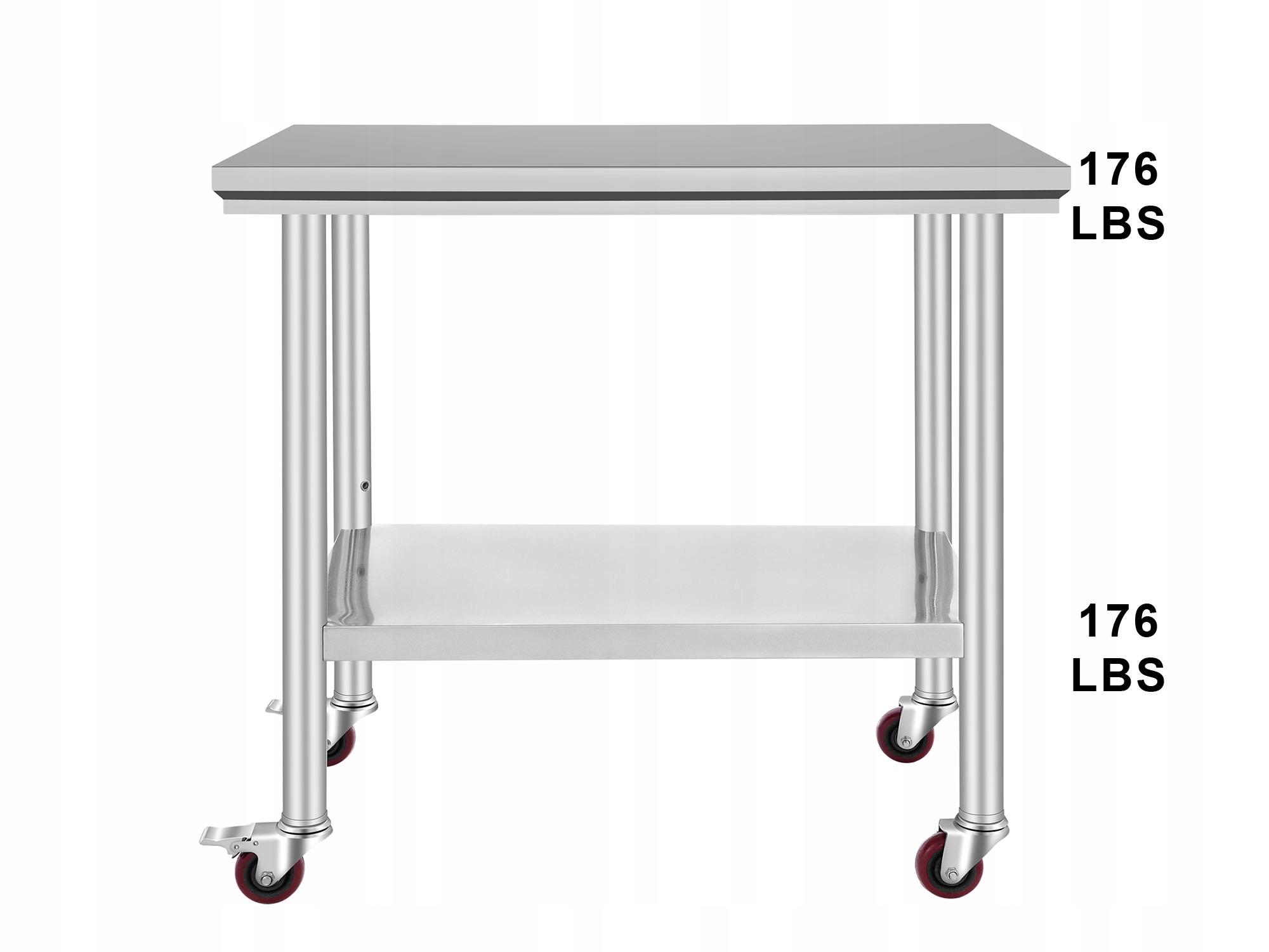 VEVOR рабочий кухонный стол на колесах 90 x 60 см Length 900 мм