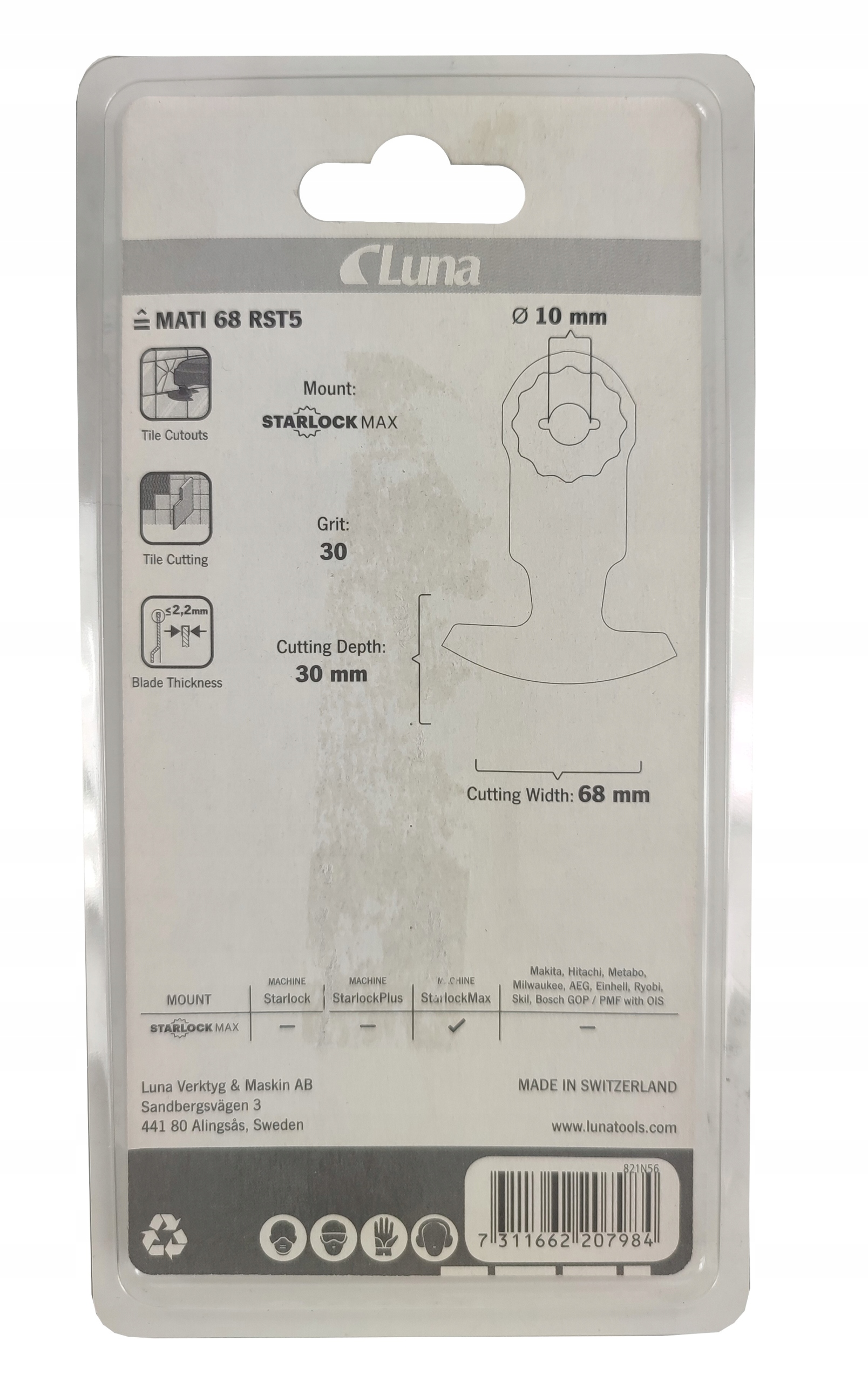 Luna brzeszczot segmentowy TC Starlock Max 68x30mm MATI 68 RST5 Kod producenta 26345-0108