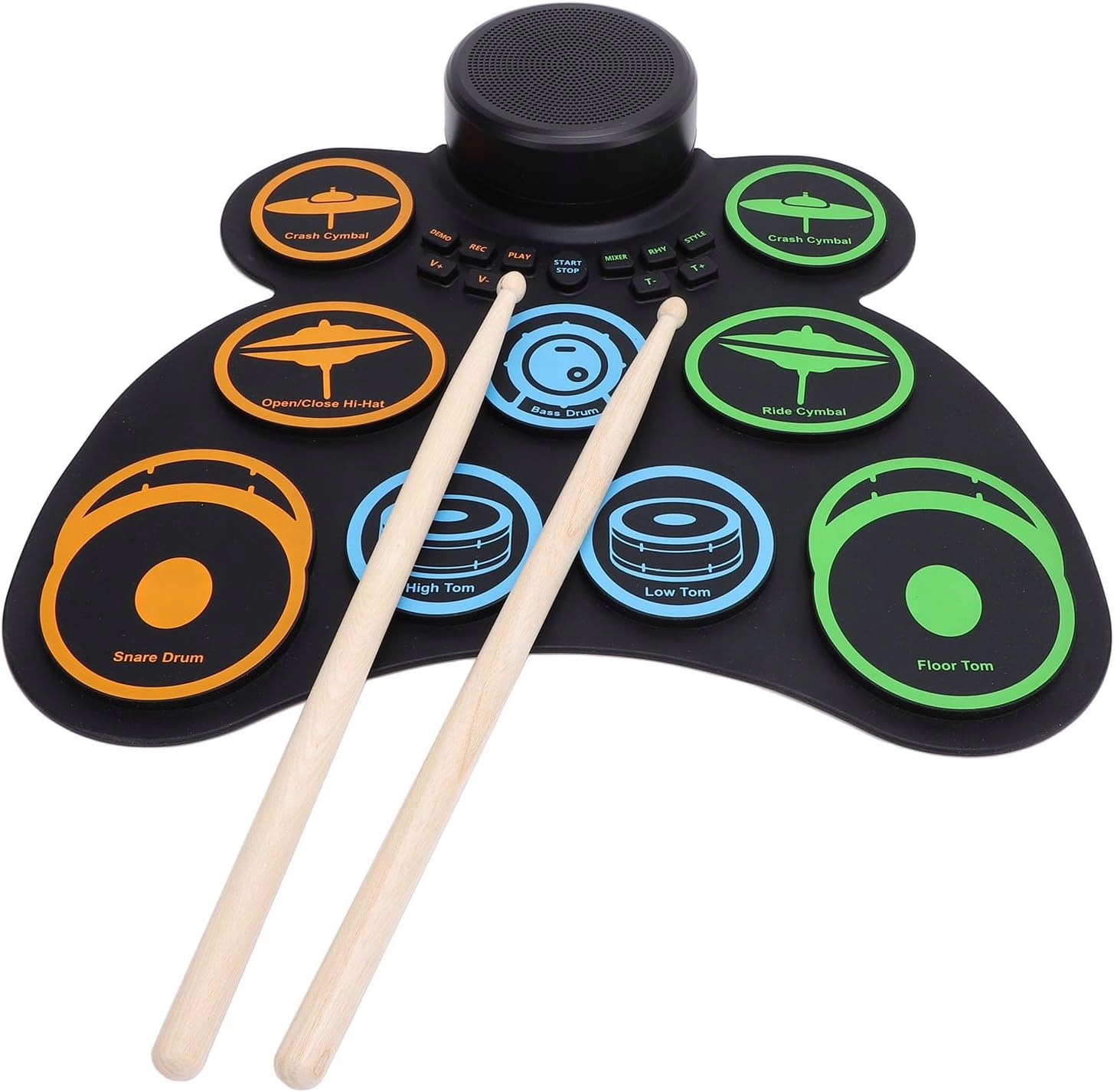 Kompletní Sada Elektronických Skládacích Přenosných Bicích Nástrojů S Pedály