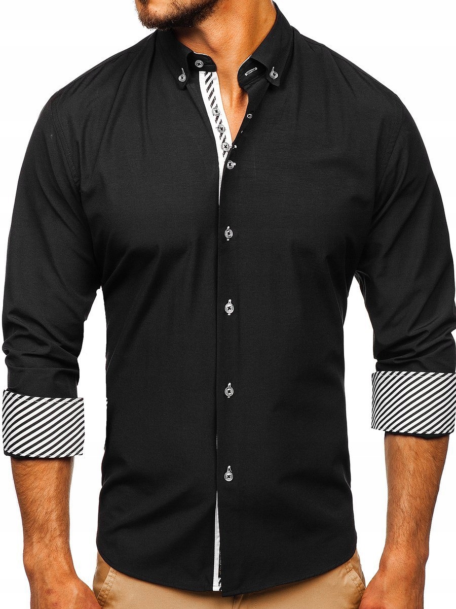 

Koszula Męska Elegancka Czarna 5796 Rozmiar_xl