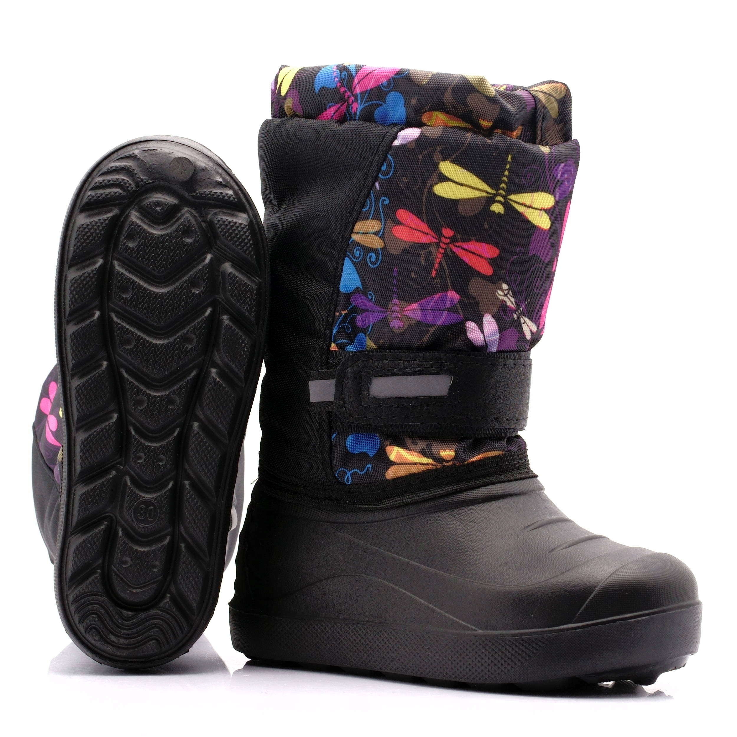 ŚNIEGOWCE PIANKOWE DZIECIĘCE BUTY ZIMOWE WEŁNA 27 Kod producenta ETKSD-1/2 BLACK/DRAGONFLY