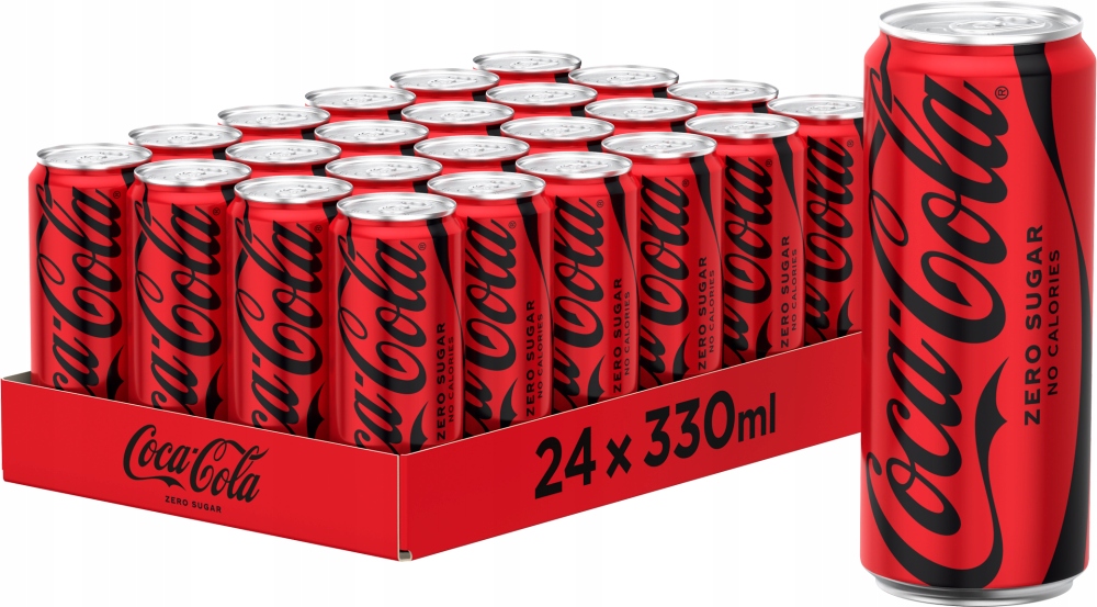 Coca Cola Zero Cukru 330ml puszka 24 szt
