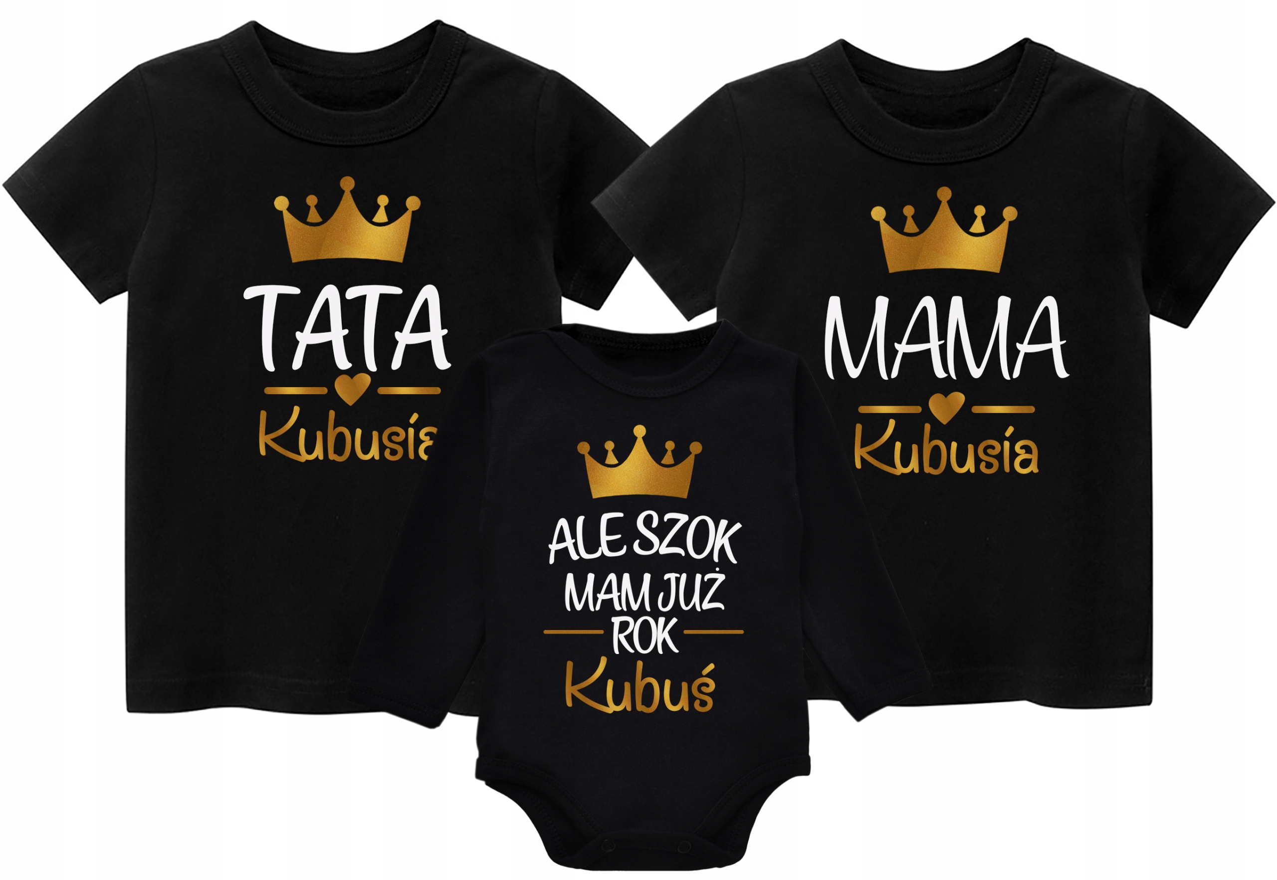 Zestaw na urodziny Mama Tata Dziecko Roczek r. 98