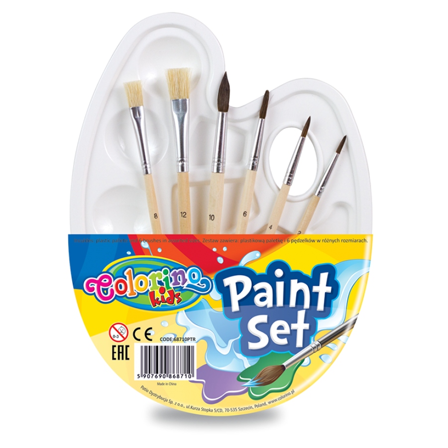 

Colorino Zestaw Paletka +pędzle Do Farb Malowania