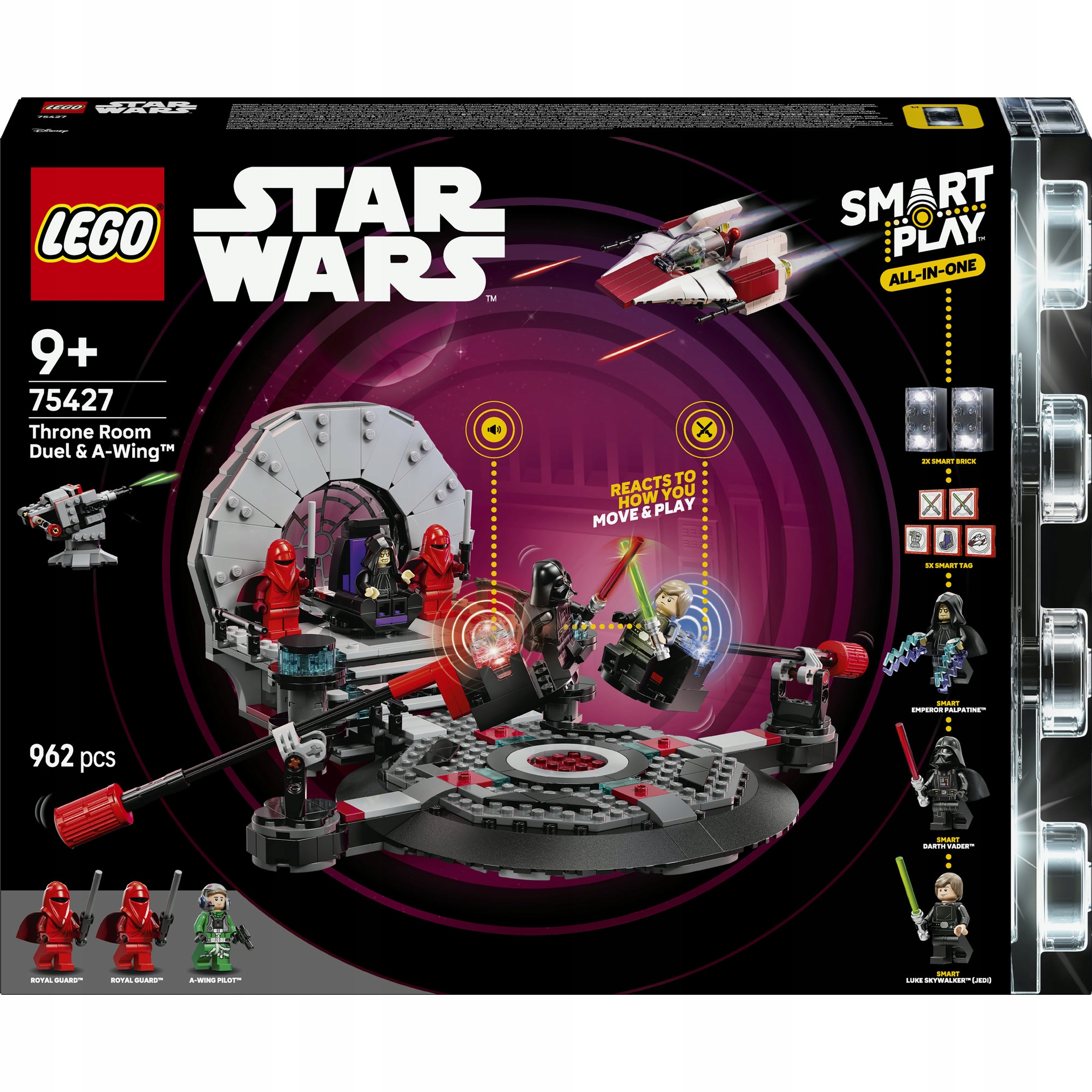 Lego Star Wars Smart Play: Pojedynek w sali tronowej i A-Wing 75427