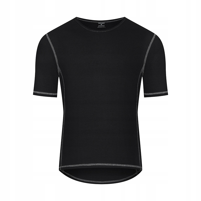 Pánské tričko bavlna Merino vlna šev grafit S