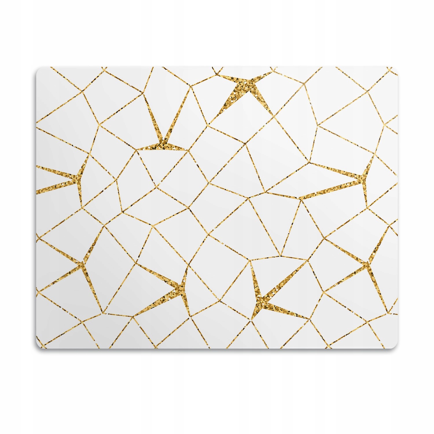 Levně Pro psa podložka pod misku Mozaika zlatá 60x40 cm