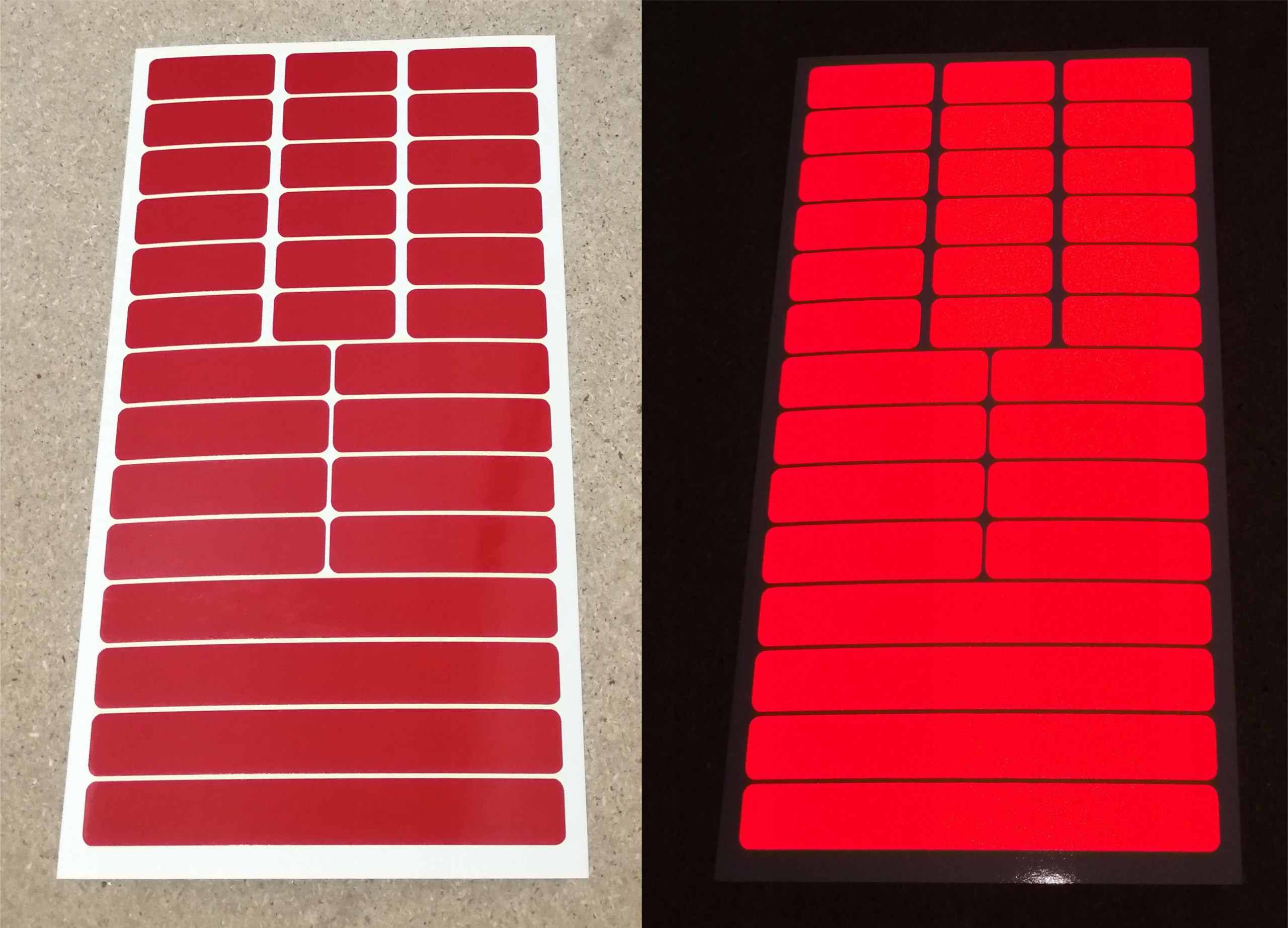 FOLIA ODBLASKOWA SAMOPRZYLEPNA ARKUSZ 30x123 CM Cechy dodatkowe odblaskowa