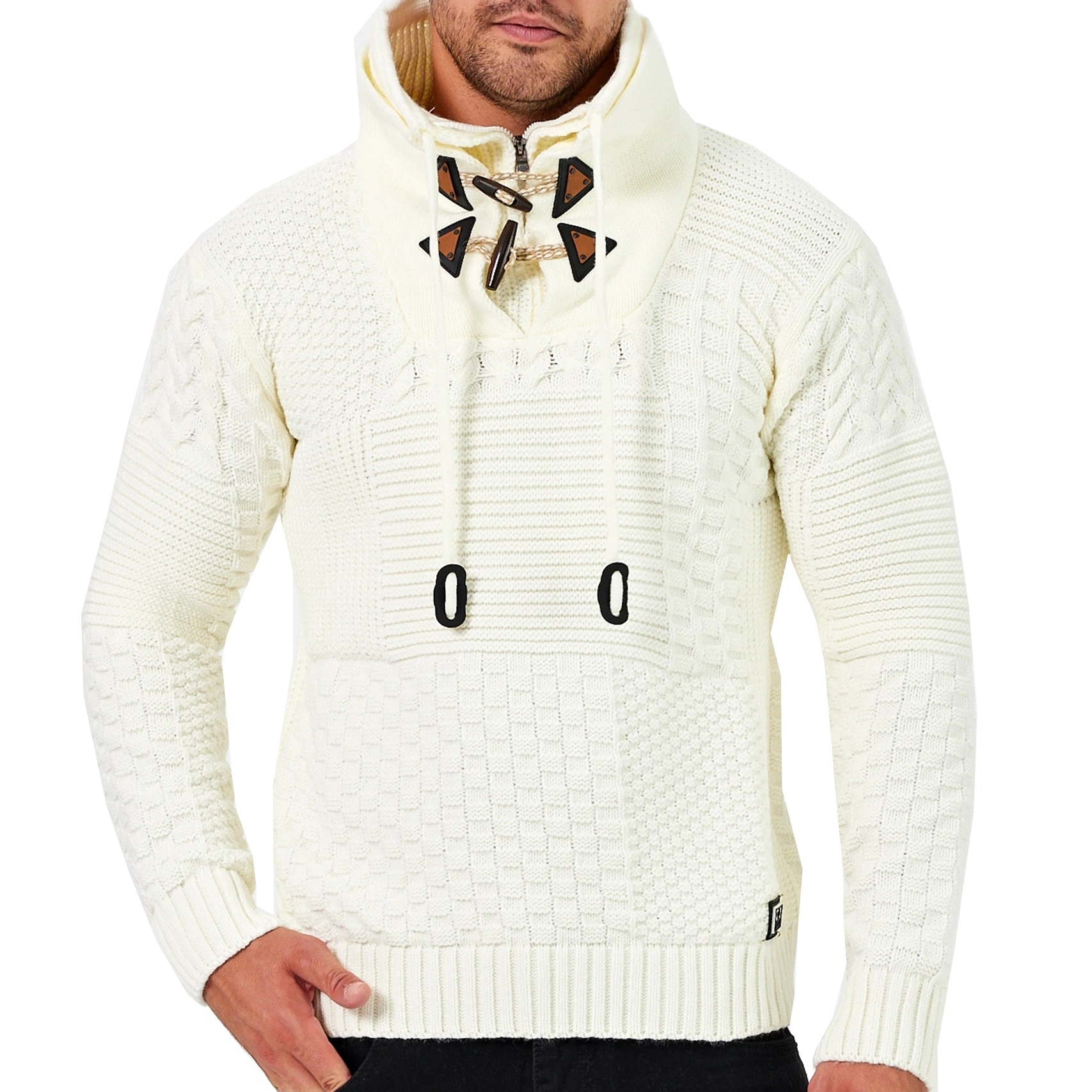 Pánský svetr Stojka Nákrčník Rolák Silná teplá vlna