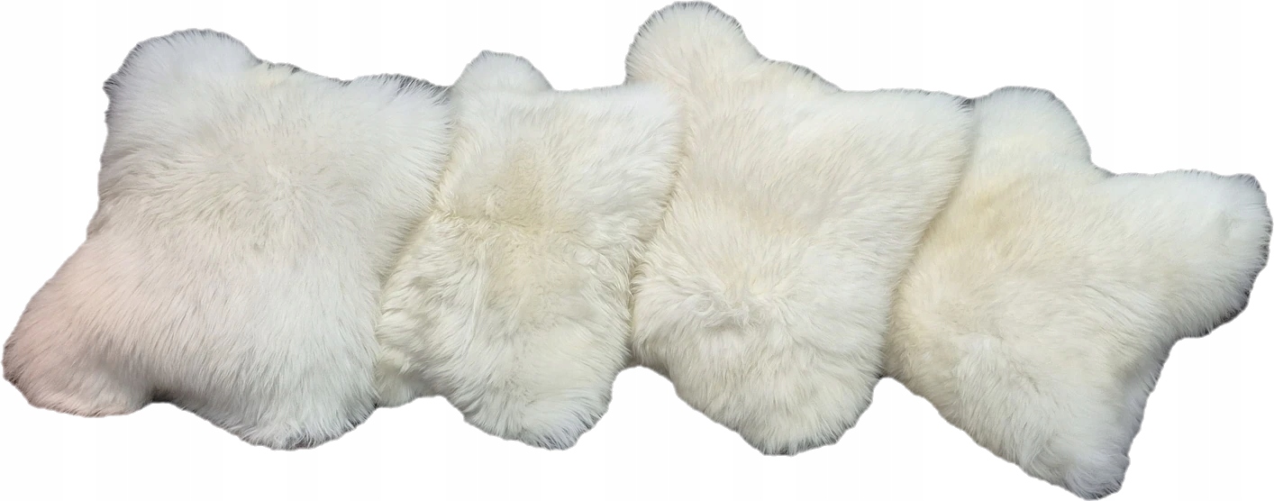 Dekorační Povlak – kožešina, bílá přírodní vlna – polštář 40x40 cm, boho