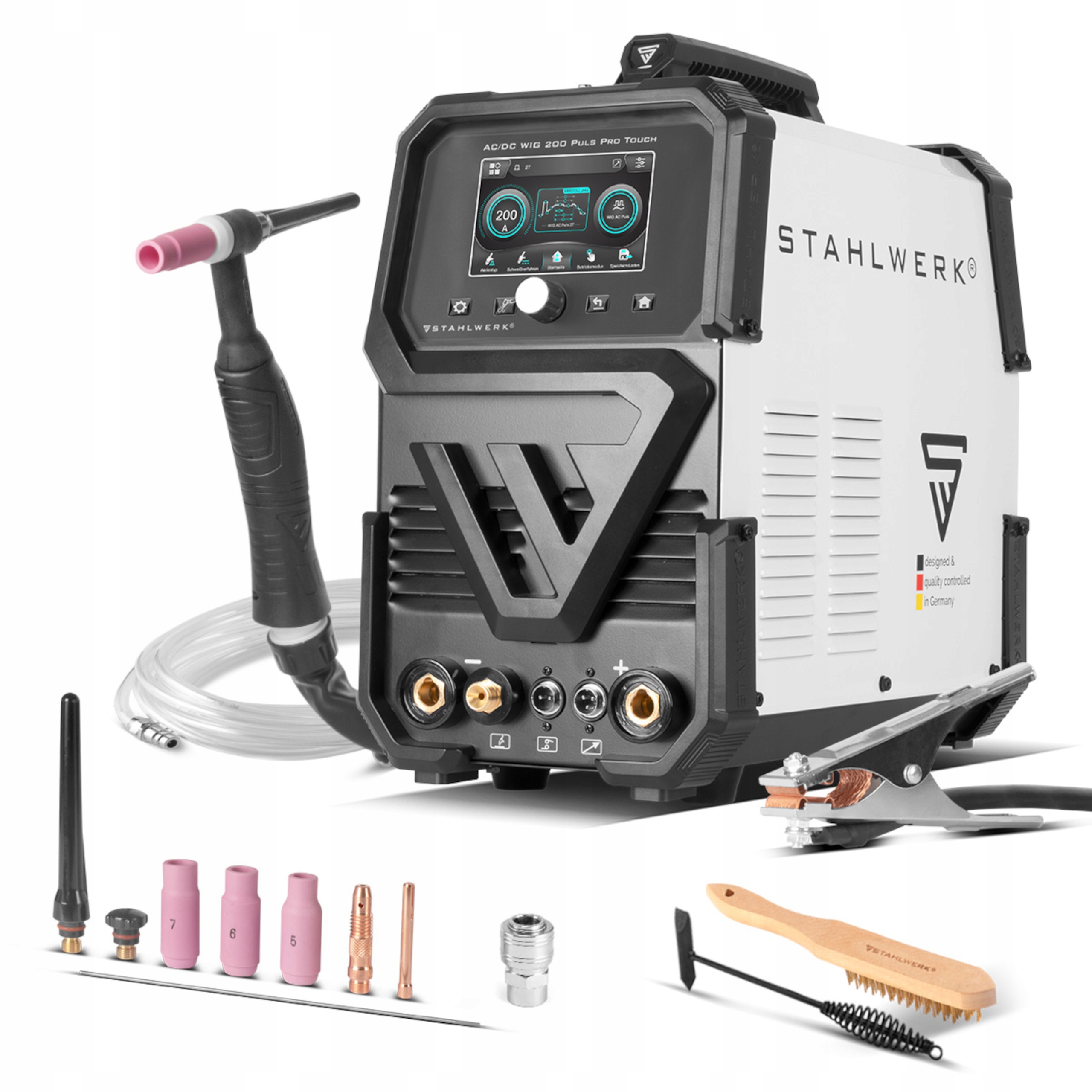 Invertorová Svářečka Stahlwerk Tig Ac/dc 200 Puls Pro Touch Mma Spot Igbt