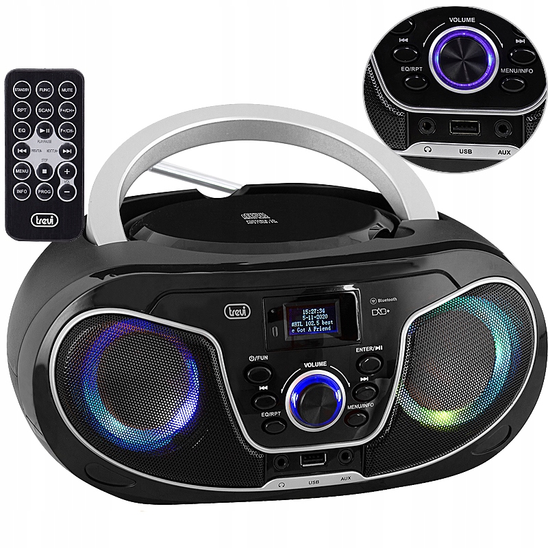 Přehrávač Trevi, Cmp 588, přenosný, CD-MP3, Cd-rw, Bluetooth, Dab/dab+/fm R