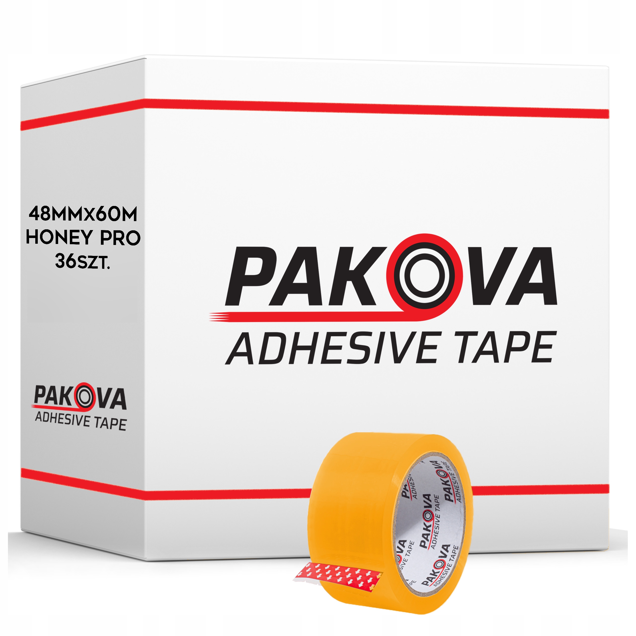 Taśma Pakowa Honey Pro 48/66 Pakova Mocna Miodowa 36szt