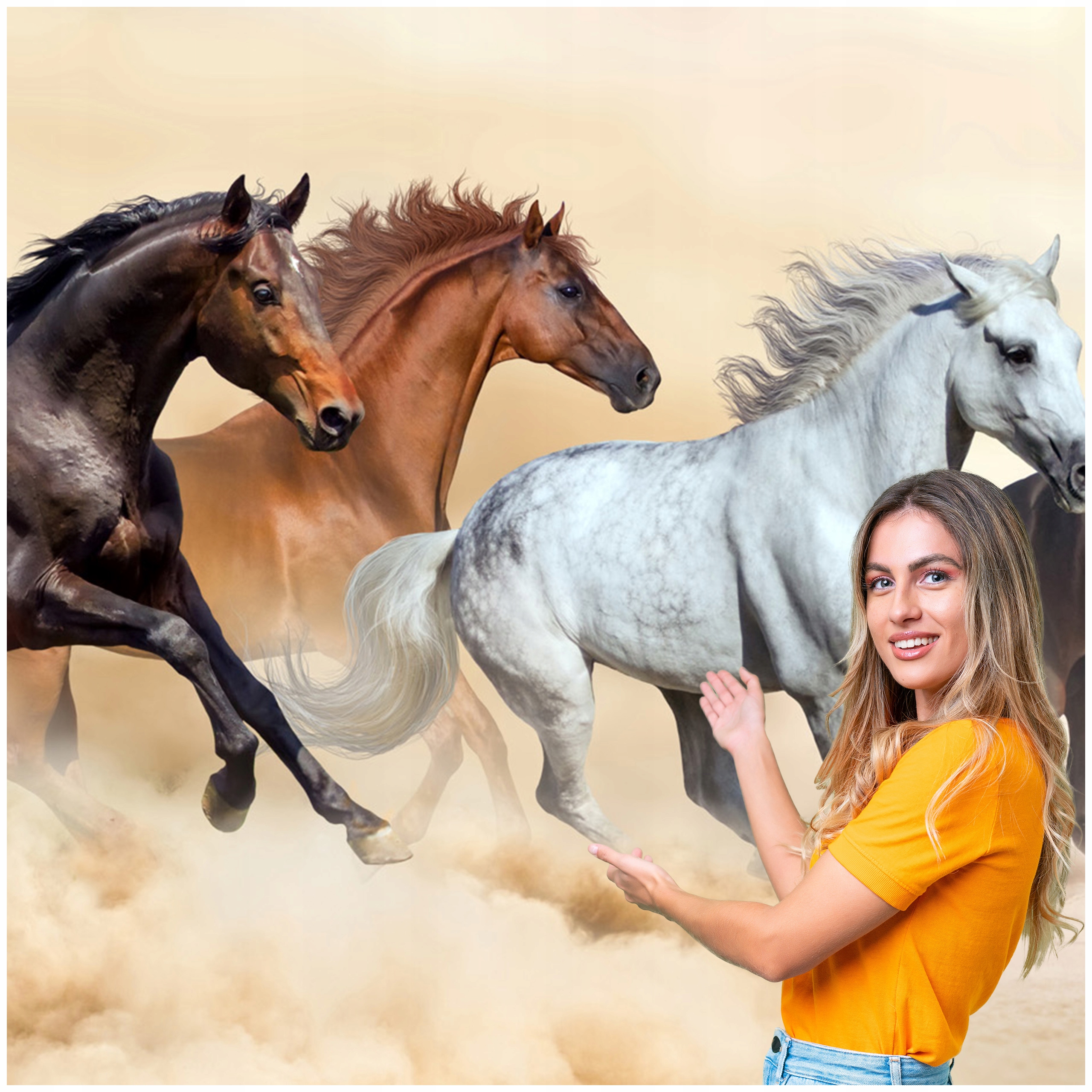 Fototapeta 3D Zvířata Kůň Koně 196x260 KK10W