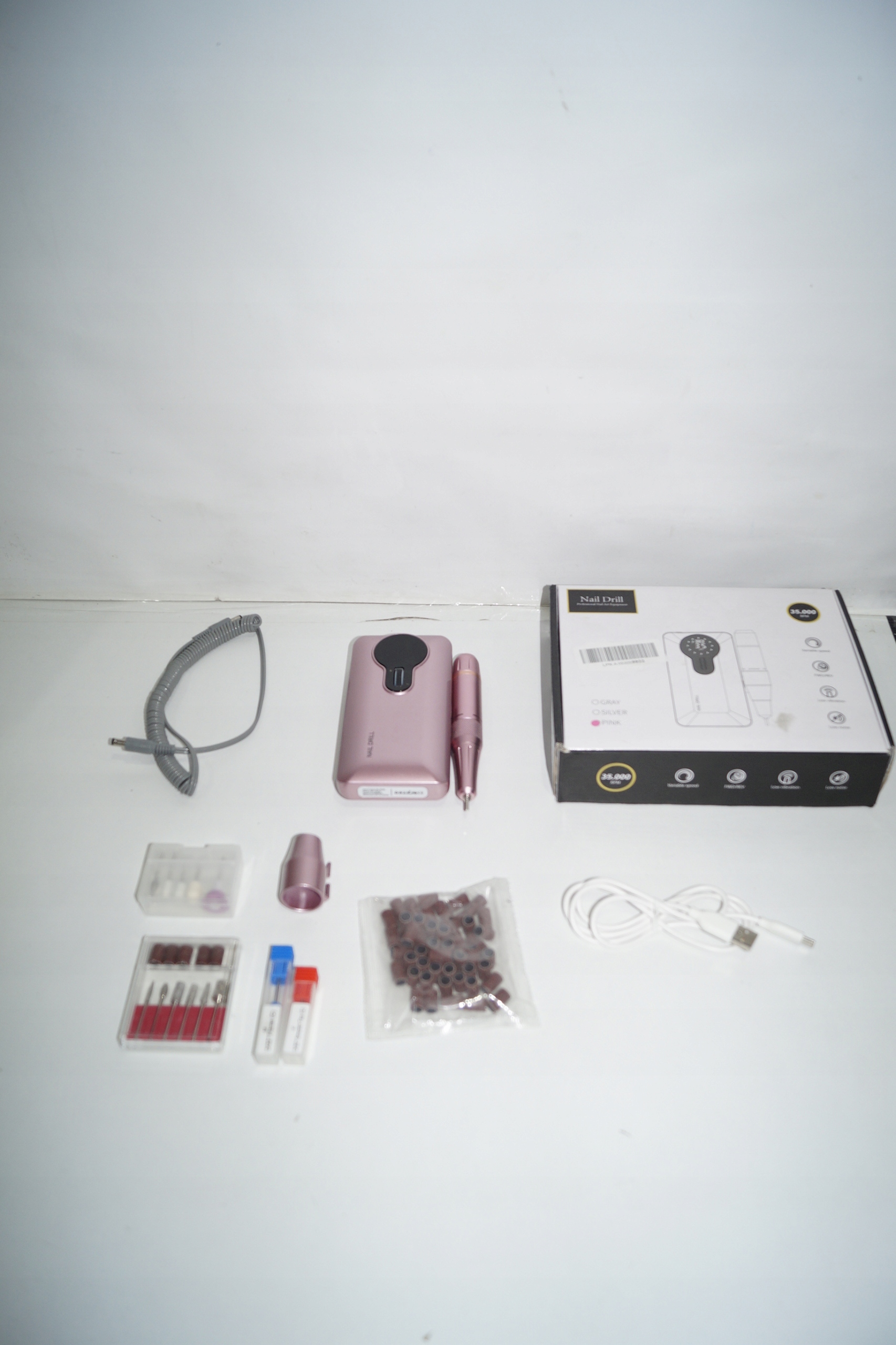 ENGERWALL Zestaw Do Manicure Pedicure Elektryczny Pilnik 35000 ObrMin — miniatura 8