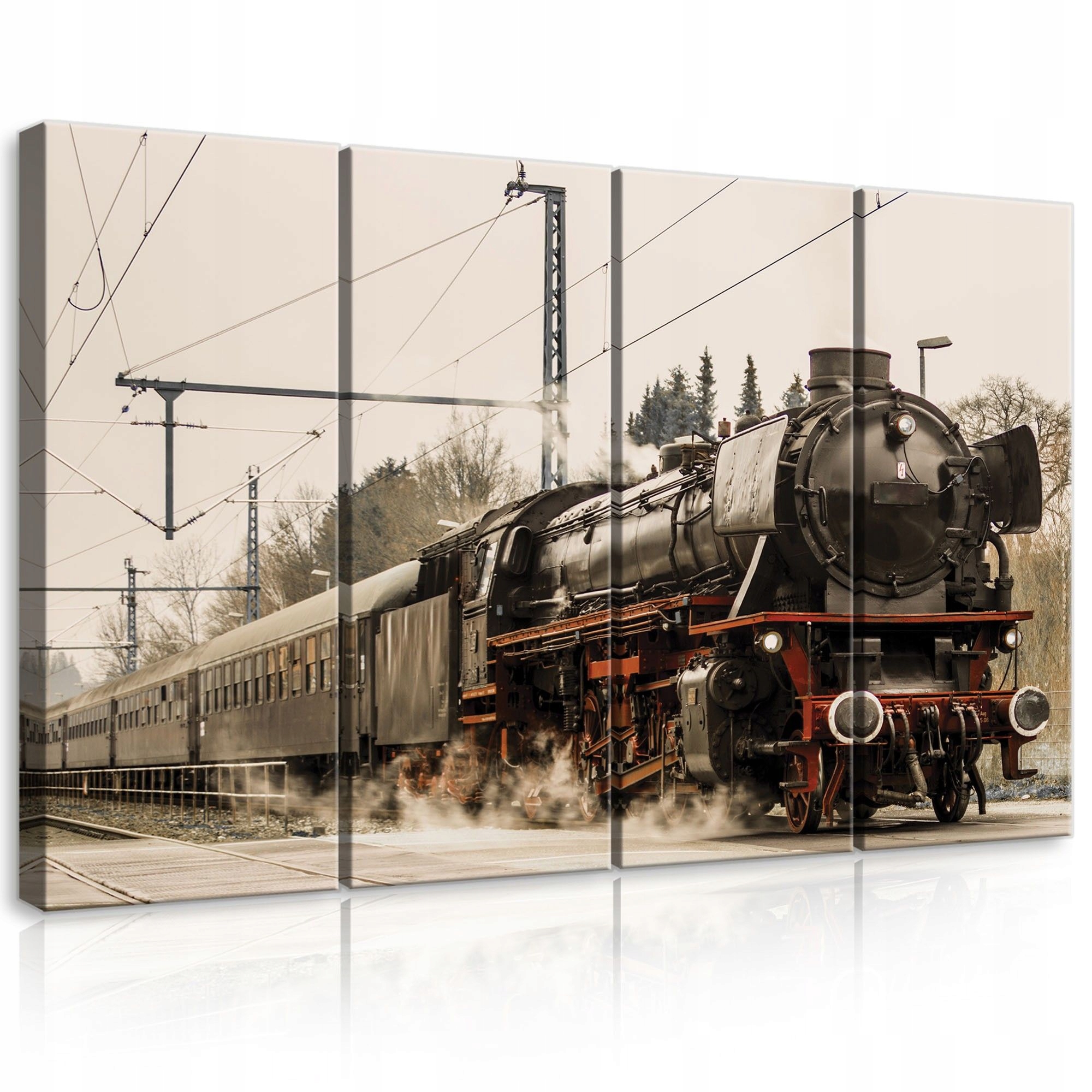 Obraz 120x80 Parná lokomotíva vlak železnica para dym retro cestovanie