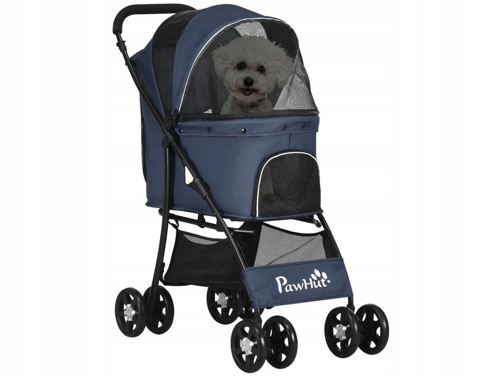Levně Kočárek pro psy Pawhut D00-165V00NU, tmavě modrý