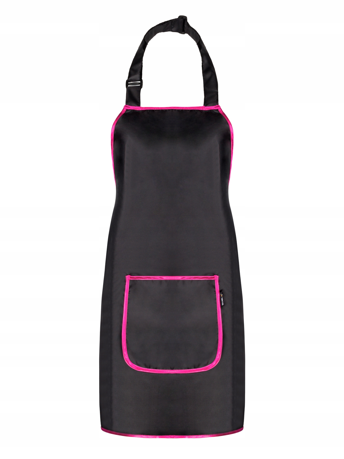 

Fartuch wodoodporny czarny z różową lamówką