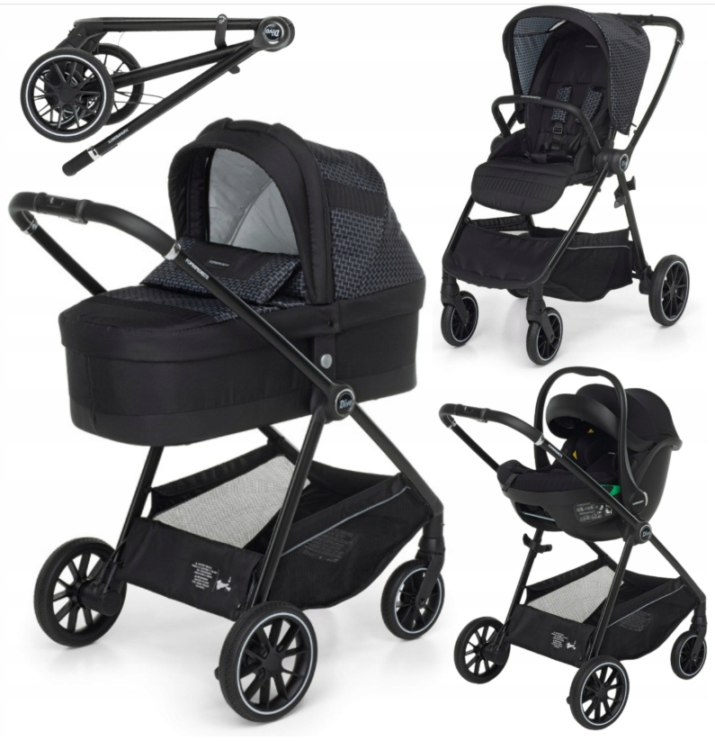 Foppapedretti Divo wózek 3w1 i-Size Chic spacerówka z gondolą i fotelikiem