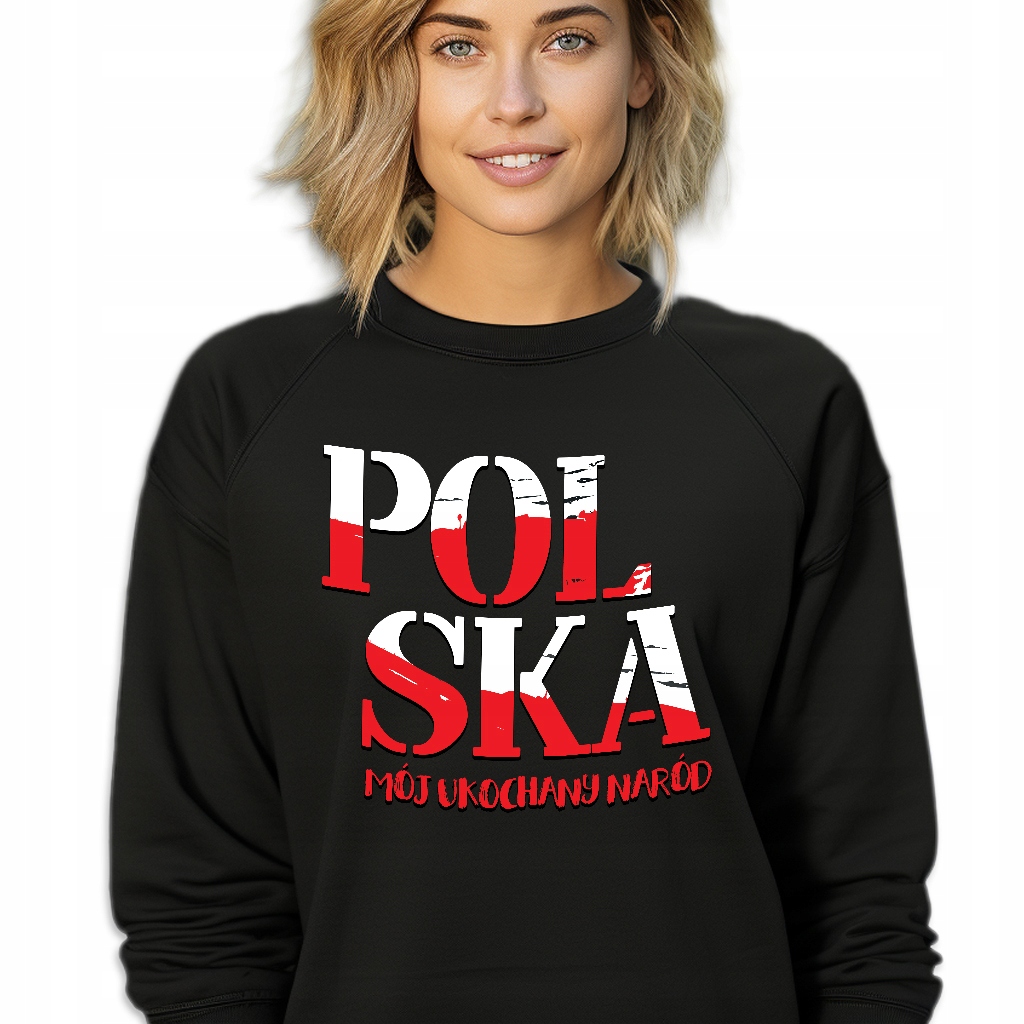 Tepláková Mikina Černá Polsko Milovaný Národ Patriotismus Vlast Wz S